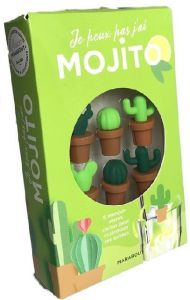 Coffret Je peux pas j'ai mojito. 6 marque-verres cactus pour customiser ses soirées - COLLECTIF