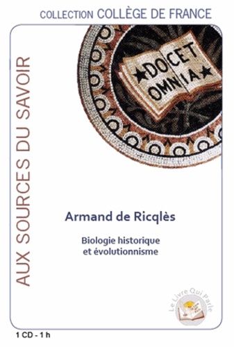 Emprunter Biologie historique et évolutionnisme. 1 CD audio livre