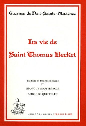 Emprunter LA VIE DE SAINT THOMAS BECKET.TRADUCTION EN FRANCAIS MODERNE livre