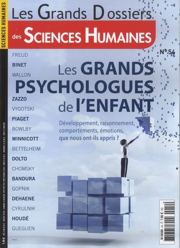 Emprunter Les Grands Dossiers des Sciences Humaines N° 54, Mars-avril-mai : Les grands psychologues de l'enfan livre