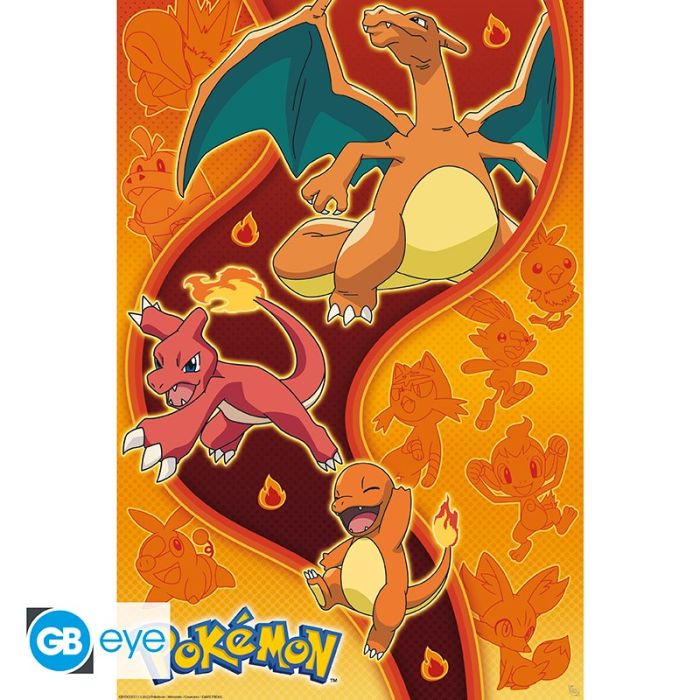 Emprunter Pokemon - Poster maxi 91,5 x 61 cm : Type feu livre