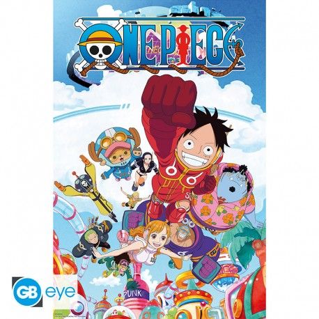 Emprunter One Piece - Poster maxi roulé 91,5 x 61 cm : Egg Head Couverture livre