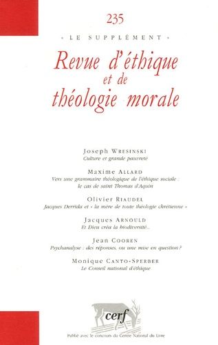 Emprunter Revue d'éthique et de théologie morale N° 235 livre