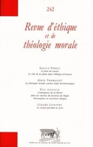 Emprunter Revue d'éthique et de théologie morale N° 242, Décembre 2006 livre