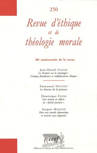 Emprunter Revue d'éthique et de théologie morale N° 250, Septembre 2008 livre