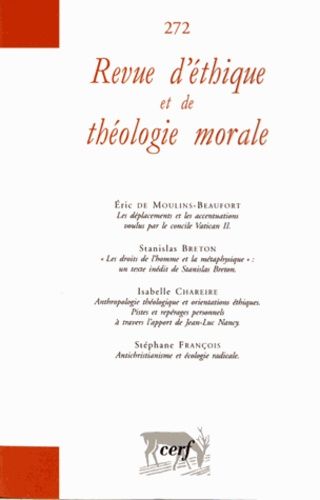 Emprunter Revue d'éthique et de théologie morale N° 272, Décembre 2012 livre