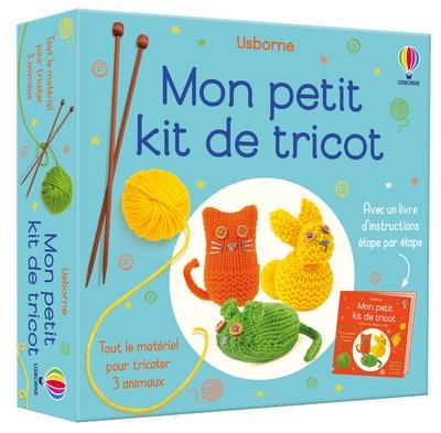 Emprunter Mon petit kit de tricot. Coffret avec des aiguilles à tricoter, 3 pelotes de laine, du rembourrage, livre