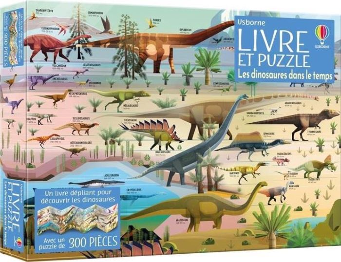 Emprunter Les dinosaures dans le temps - Coffret Livre et puzzle livre