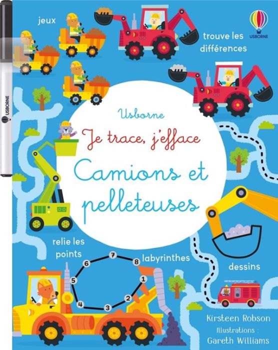 Emprunter Camions et pelleteuses. Avec 1 feutre livre