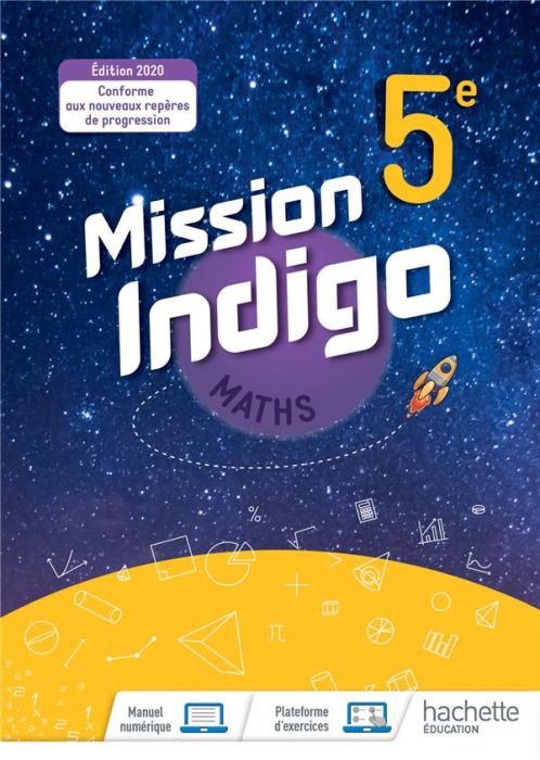 Emprunter Maths 5e Mission Indigo. Edition 2020 livre