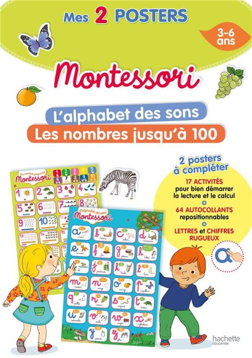 Emprunter Mon poster Montessori : l'alphabet des sons + les nombres jusqu'à 100 livre