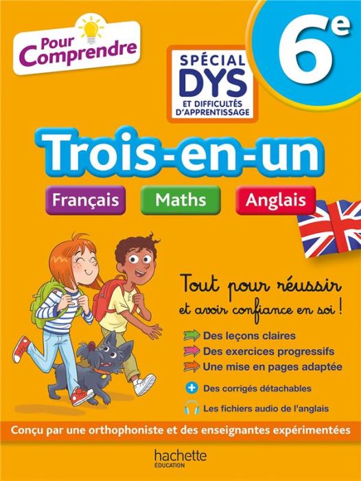 Emprunter Trois-en-un 6e Français Maths Anglais [ADAPTE AUX DYS livre