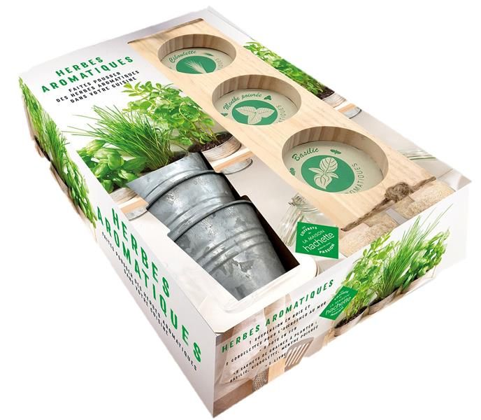 Emprunter Coffret Herbes Aromatiques. Contient : 1 suspension en bois et 2 cordelettes pour l'accrocher au mur livre