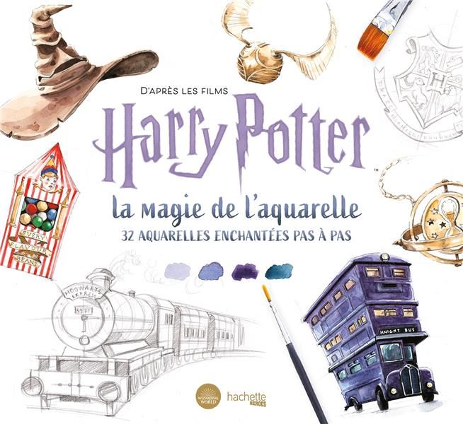 Emprunter La magie de l'aquarelle d'après les films Harry Potter. 32 aquarelles enchantées pas à pas livre