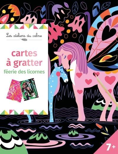 Emprunter Cartes à gratter Féerie des licornes. Avec 8 tableaux à gratter, 1 stylet livre