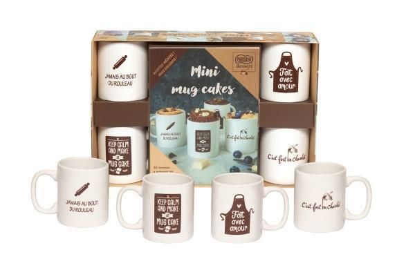 Mini mugs cake - Coffret avec un livre de 20 recettes et 4 mini