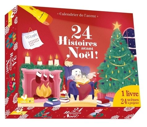 Emprunter 24 histoires avant Noël ! Calendrier de l'Avent. Avec 1 lampe de poche et 24 images à projeter livre