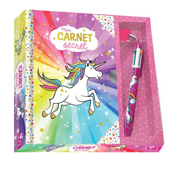 Emprunter Mon carnet secret licorne - coffret avec stylo 4 couleurs livre