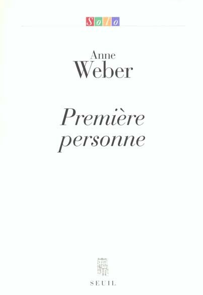 Emprunter Première personne livre