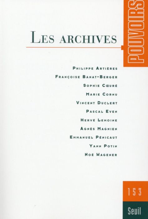 Emprunter Pouvoirs N° 153 : Les archives livre