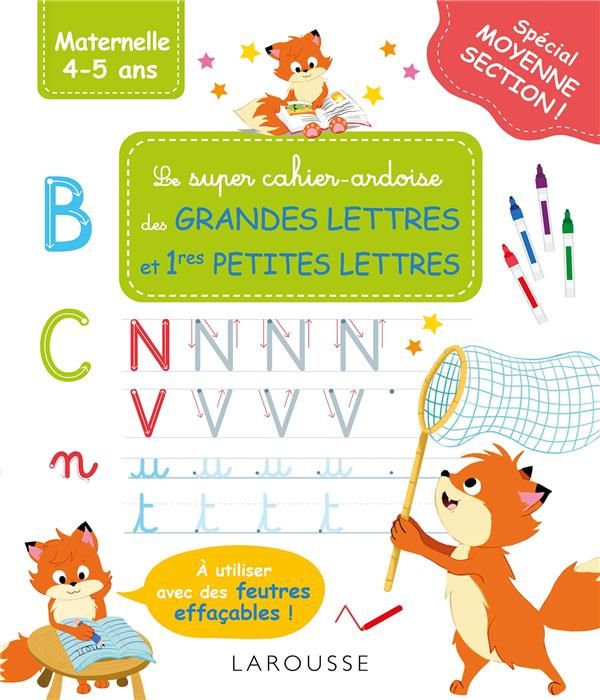 Emprunter Le super cahier-ardoise des grandes lettres et 1res petites lettres. A utiliser avec des feutres eff livre