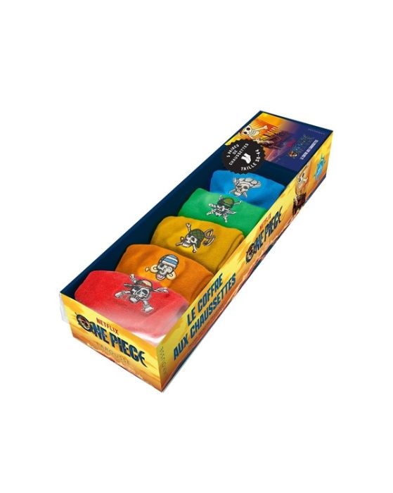 Emprunter One Piece - Le coffre aux chaussettes. Coffret avec 5 paires de chaussettes brodées taille 38-44 et livre