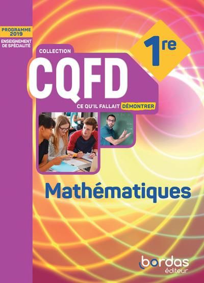 Emprunter Mathématiques 1re CQFD. Edition 2019 livre