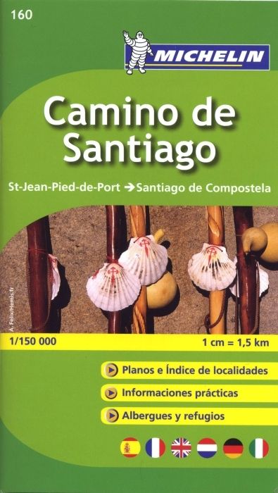 Emprunter Camino de Santiago. St-Jean-Pied-de-Port - Santiago de Compostela 1/150 000 livre