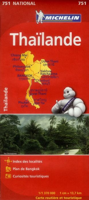 Emprunter THAILAND 11751 CARTE ' NATIONAL ' MICHELIN KAART livre