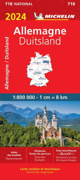 Emprunter Carte 718 Allemagne - Duitsland 2024 1:800 000 livre