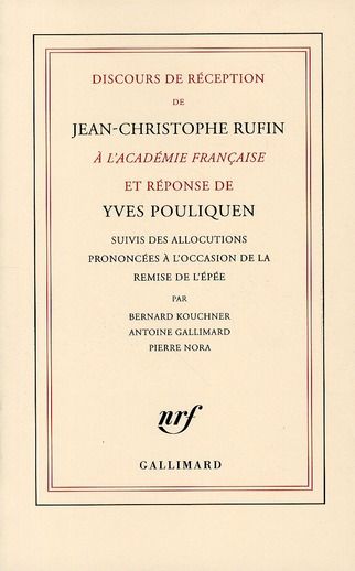 Emprunter Discours de réception de Jean-Christophe Rufin à l'Académie française et réponse d'Yves Pouliquen. S livre