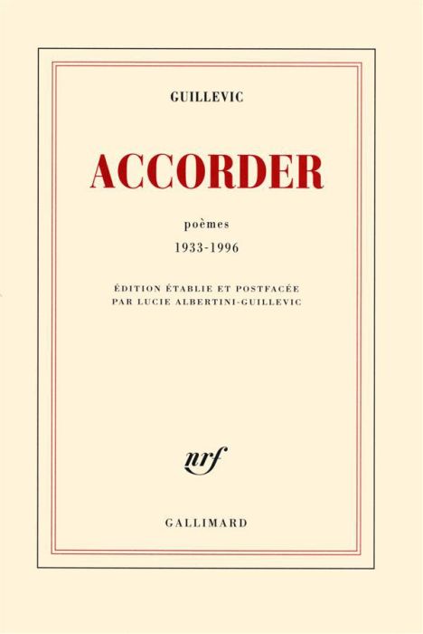 Emprunter Accorder. Poèmes 1933-1996 livre