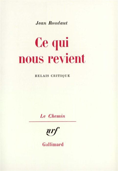 Emprunter Ce qui nous revient(relais critique) livre