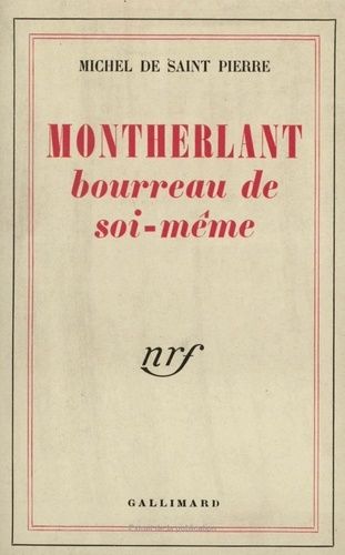 Emprunter Montherlant Bourreau de livre