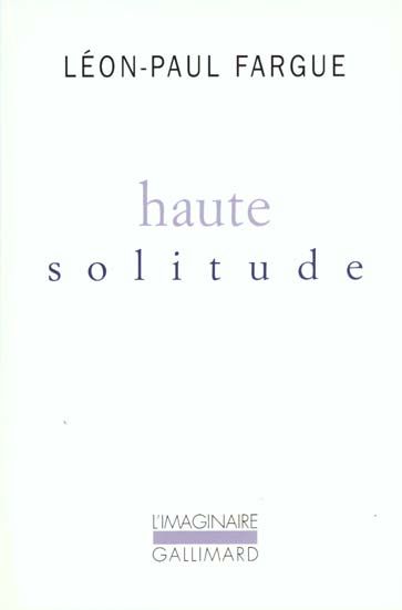 Emprunter Haute solitude livre