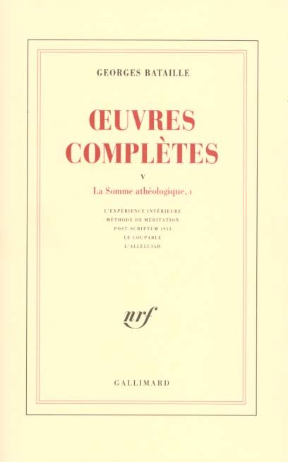 Emprunter Oeuvres complètes. Volume 5, La somme athéologique Tome 1 livre