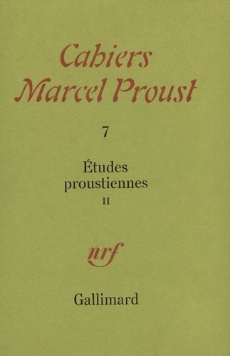 Emprunter Cahiers Marcel Proust Tome 7 : Etudes Proustiennes. Volume 2 livre