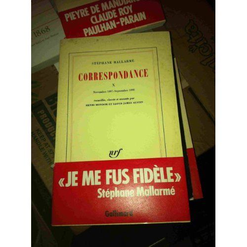 Emprunter Correspondance de Stéphane Mallarmé Tome 10 : Novembre 1897 - Septembre 1898 livre