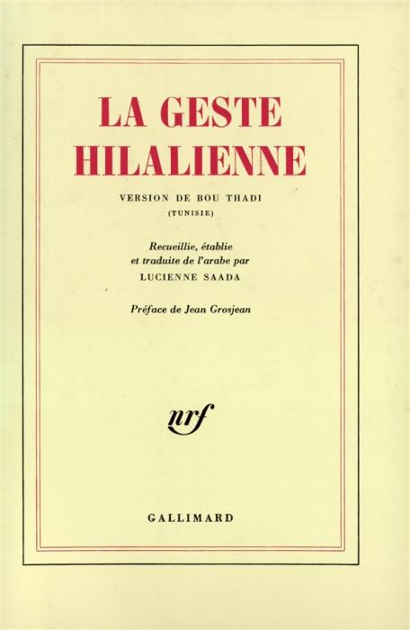 Emprunter La geste hilalienne livre