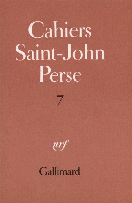 Emprunter Cahiers Saint-John Perse. Tome 7 livre