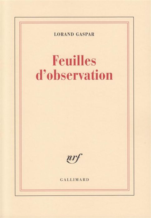 Emprunter Feuilles d'observation livre