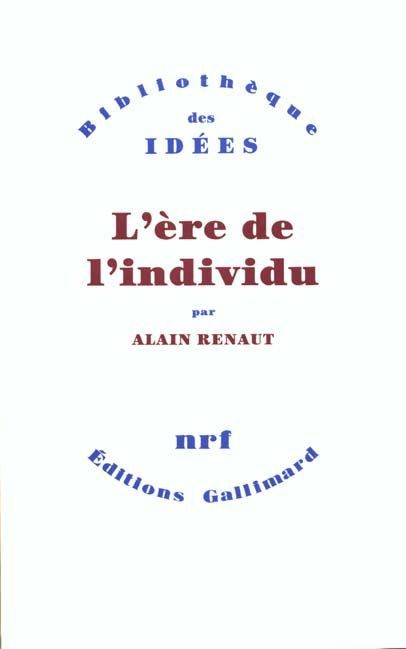 Emprunter L'ère de l'individu. Contribution à une histoire de la subjectivité livre