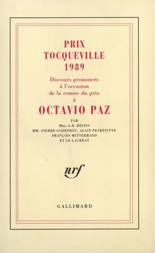 Emprunter Discours prononcé à l'occasion du prix Tocqueville 1989 livre