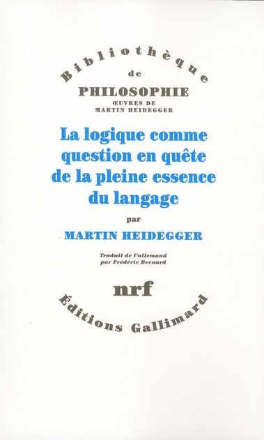 Emprunter La logique comme question en quête de la pleine essence du langage livre