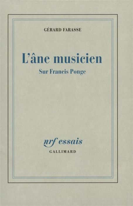 Emprunter L'âne musicien. Sur Francis Ponge livre