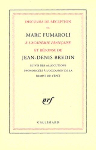 Emprunter Discours de réception de Marc Fumaroli à l'Académie française livre