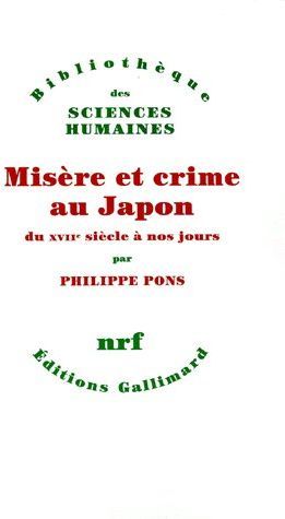 Emprunter Misère et crime au Japon du XVIIe siècle à nos jours livre