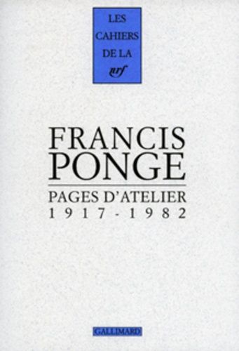 Emprunter Pages d'atelier 1917-1982 livre