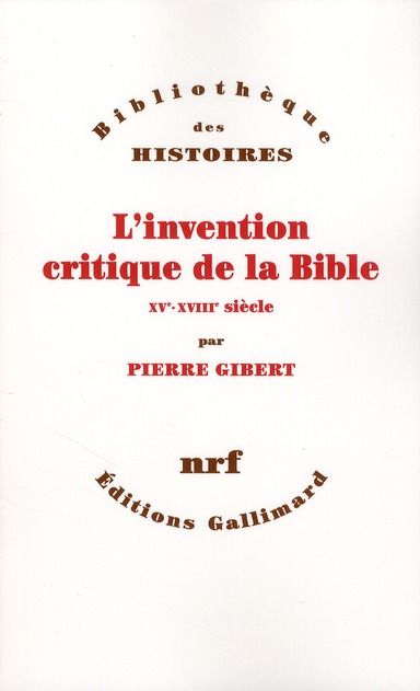 Emprunter L'invention critique de la Bible. XVe-XVIIIe siècle livre