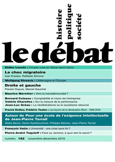 Emprunter Le Débat N° 192, novembre-décembre 2016 livre